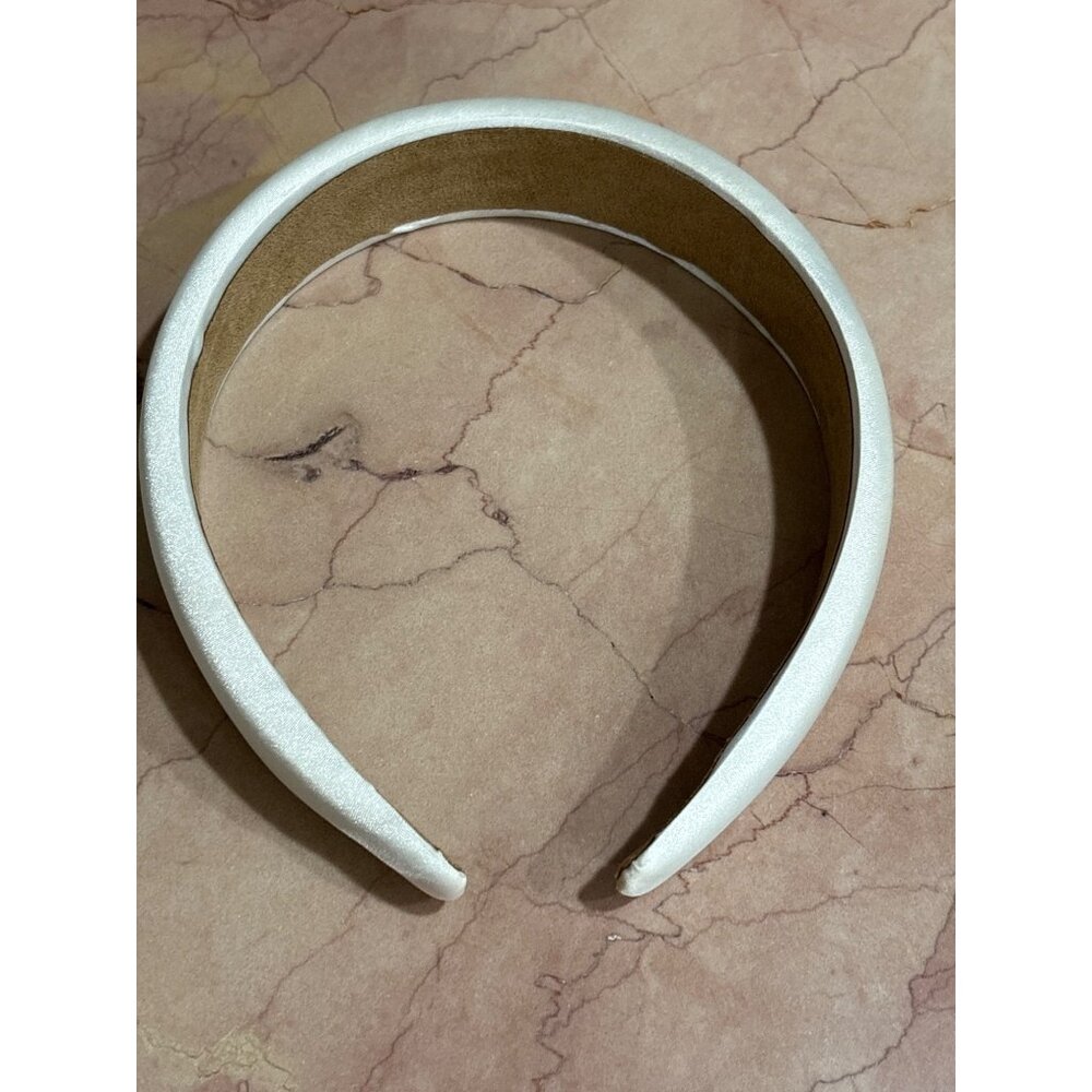 SHASHI Satin Headband in Blanche New Womens Hair Tie Head Wrap - Picture 5 of 8